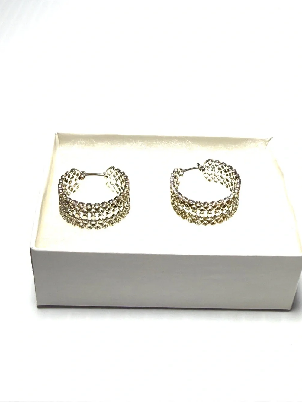 Silver  Filigree Hoop Earrings - Women's Accessory